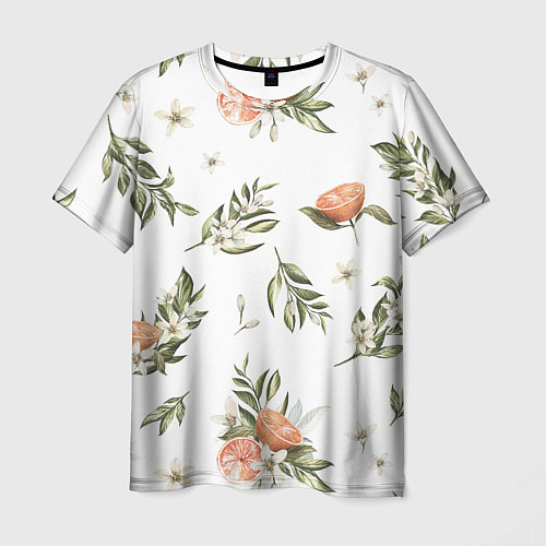 Мужская футболка Цветы Цитрусовых Мандарин / 3D-принт – фото 1