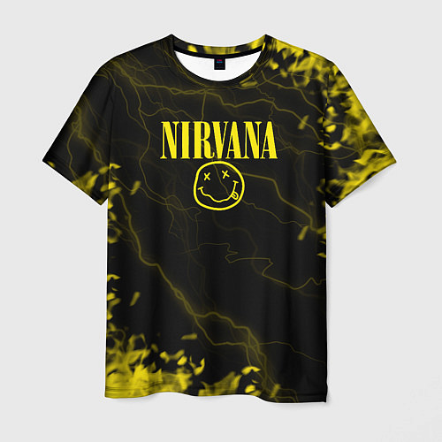 Мужская футболка Nirvana молнии / 3D-принт – фото 1