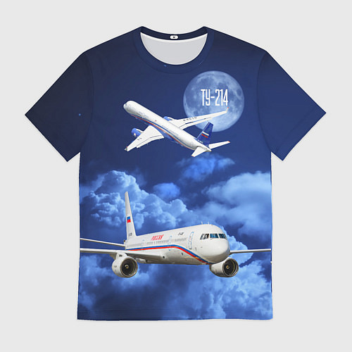Мужская футболка Пассажирский самолет Ту-214 / 3D-принт – фото 1