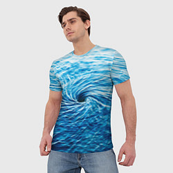 Футболка мужская Водоворот Океан, цвет: 3D-принт — фото 2