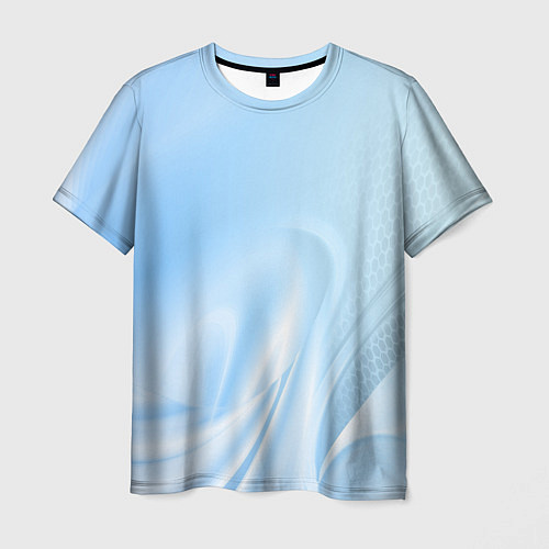 Мужская футболка Голубые завихрения / 3D-принт – фото 1