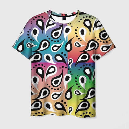 Мужская футболка Well paisley pattern / 3D-принт – фото 1