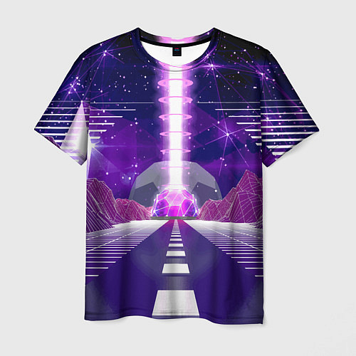 Мужская футболка Vaporwave Neon Space / 3D-принт – фото 1