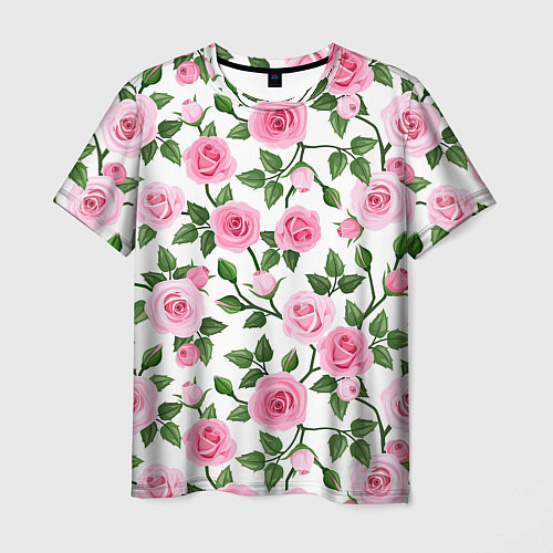Мужская футболка Распустившиеся розы / 3D-принт – фото 1