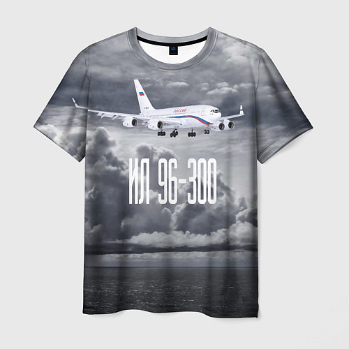 Мужская футболка Пассажирский самолет Ил 96-300 / 3D-принт – фото 1