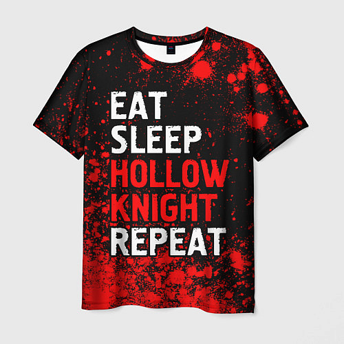 Мужская футболка Eat Sleep Hollow Knight Repeat Арт / 3D-принт – фото 1