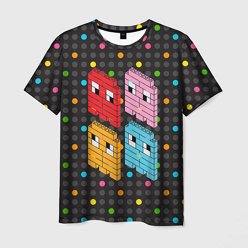 Мужская футболка Pac-man пиксели / 3D-принт – фото 1
