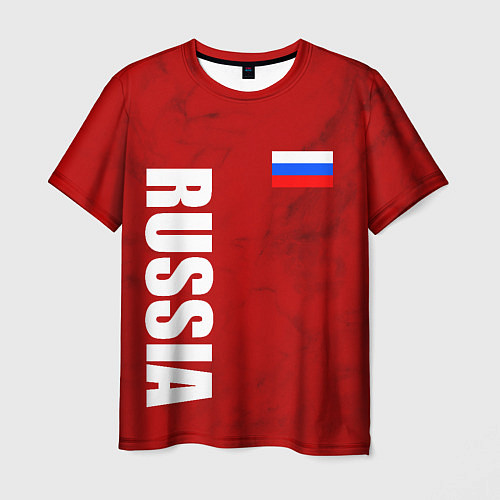 Мужская футболка RUSSIA - RED EDITION - SPORTWEAR / 3D-принт – фото 1