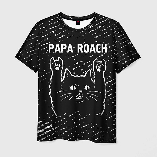 Мужская футболка Papa Roach Rock Cat / 3D-принт – фото 1