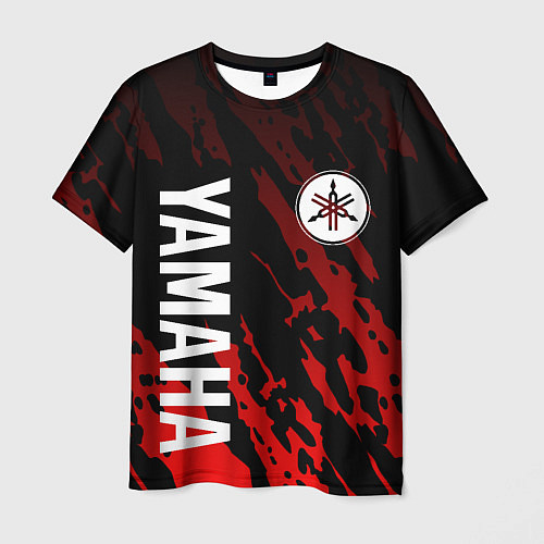 Мужская футболка Yamaha - Красные пятна / 3D-принт – фото 1