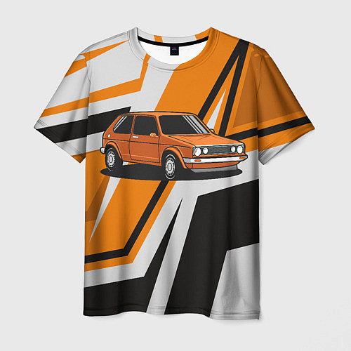 Мужская футболка Оранжевая классика авто / 3D-принт – фото 1