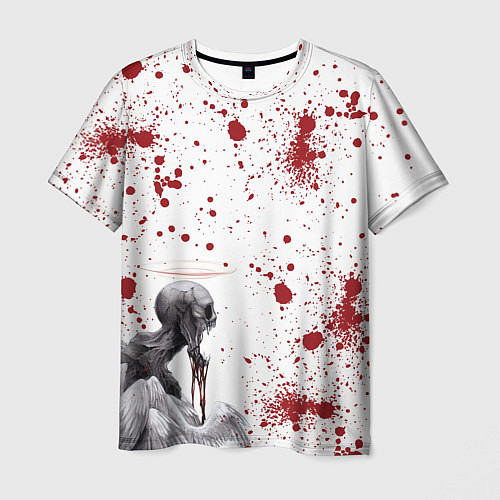 Мужская футболка Смерти подобно - кричит и кровь изо рта / 3D-принт – фото 1