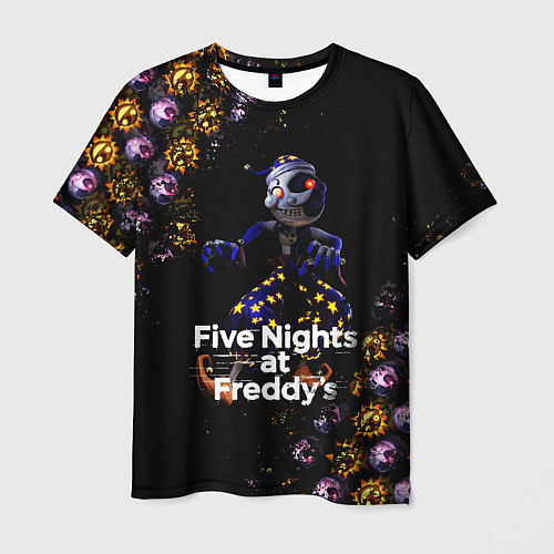Мужская футболка Five Nights at Freddys Луна паттерн / 3D-принт – фото 1