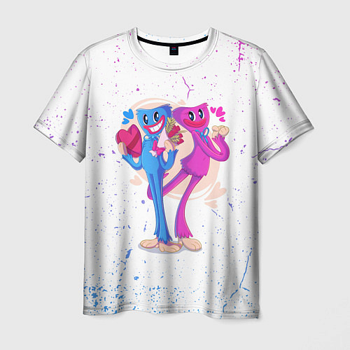 Мужская футболка Влюбленные Хагги Вагги и Кисси Мисси / 3D-принт – фото 1