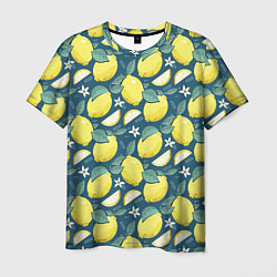 Мужская футболка Cute lemon pattern