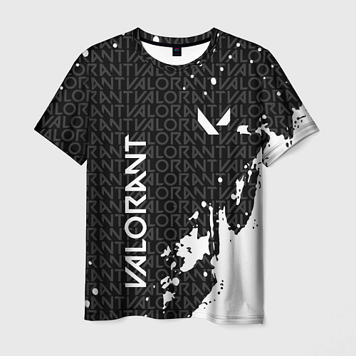 Мужская футболка Valorant - Паттерн надписи / 3D-принт – фото 1