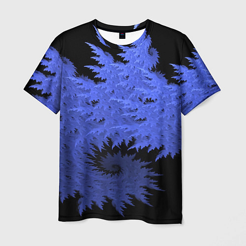 Мужская футболка Абстрактный морозный узор Abstract frost pattern / 3D-принт – фото 1