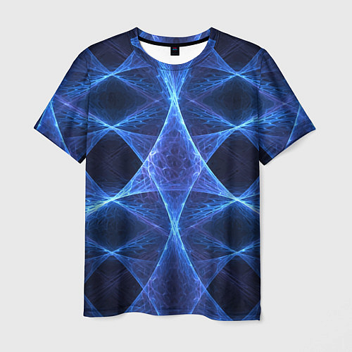 Мужская футболка Объёмный геометрический паттерн Volumetric geometr / 3D-принт – фото 1
