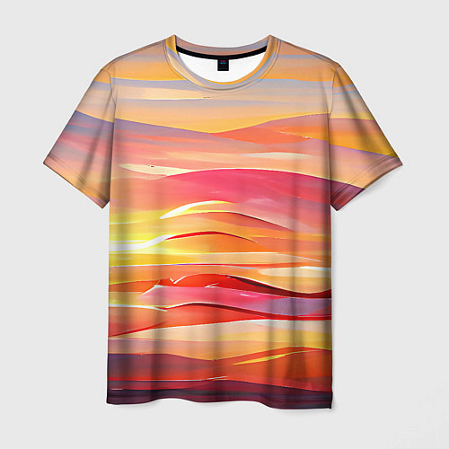 Мужская футболка Закатное солнце / 3D-принт – фото 1