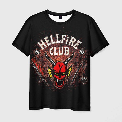 Мужская футболка Hellfire club / 3D-принт – фото 1