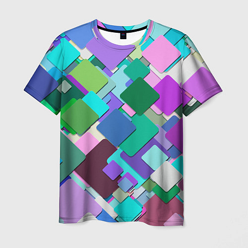Мужская футболка MULTICOLORED SQUARES / 3D-принт – фото 1
