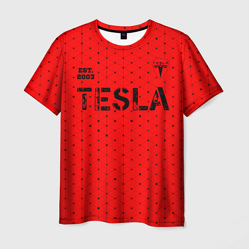 Мужская футболка ТЕСЛА Tesla Est 2003 Абстракция / 3D-принт – фото 1