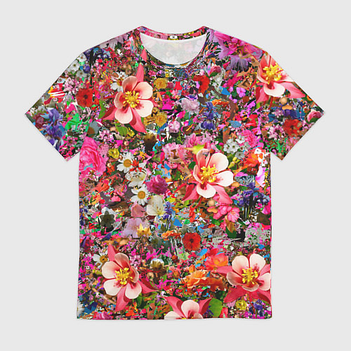 Мужская футболка САД В ЦВЕТУ / 3D-принт – фото 1