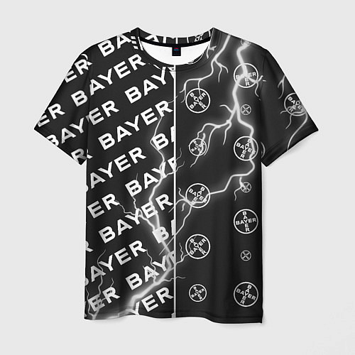 Мужская футболка BAYER - Молнии Паттерны / 3D-принт – фото 1