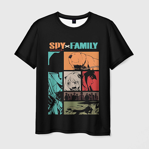 Мужская футболка SPY X FAMILY СЕМЬЯ ШПИОНА ВСЕ / 3D-принт – фото 1