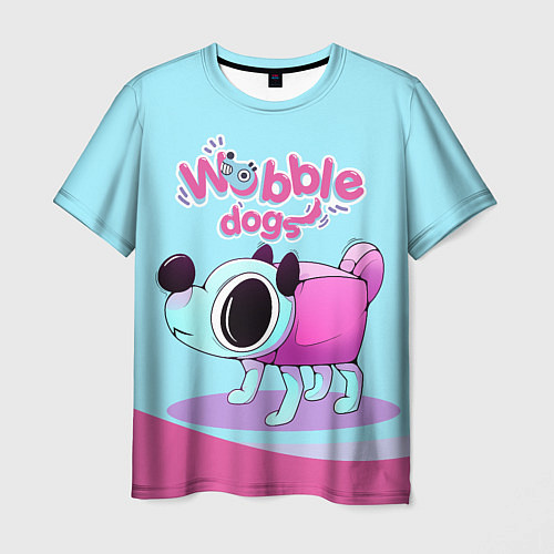 Мужская футболка Cute Wobbledogs / 3D-принт – фото 1