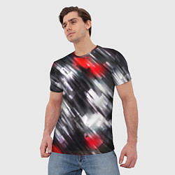 Футболка мужская NEON abstract pattern неоновая абстракция, цвет: 3D-принт — фото 2