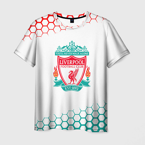 Мужская футболка Liverpool соты / 3D-принт – фото 1