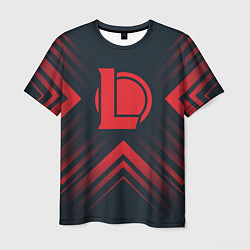 Футболка мужская Красный Символ League of Legends на темном фоне со, цвет: 3D-принт