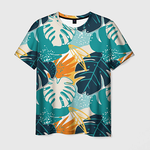 Мужская футболка Летние зелёные тропики Пальма Tropical / 3D-принт – фото 1