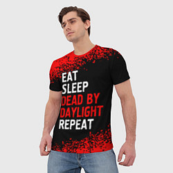 Футболка мужская Eat Sleep Dead by Daylight Repeat Арт, цвет: 3D-принт — фото 2