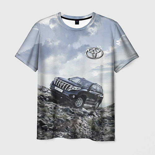 Мужская футболка Toyota Land Cruiser Prado на скальных камнях Mount / 3D-принт – фото 1