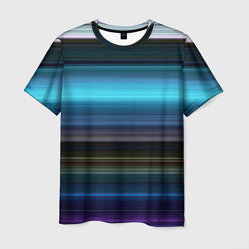 Мужская футболка Неоновые линии neon lines / 3D-принт – фото 1