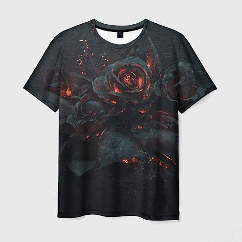 Мужская футболка Тлеющий розы / 3D-принт – фото 1