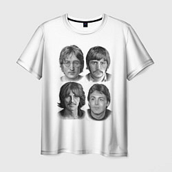 Футболка мужская LEGENDS JOHN LENNON PAUL MCCARTNEY RINGO STARR GEO, цвет: 3D-принт