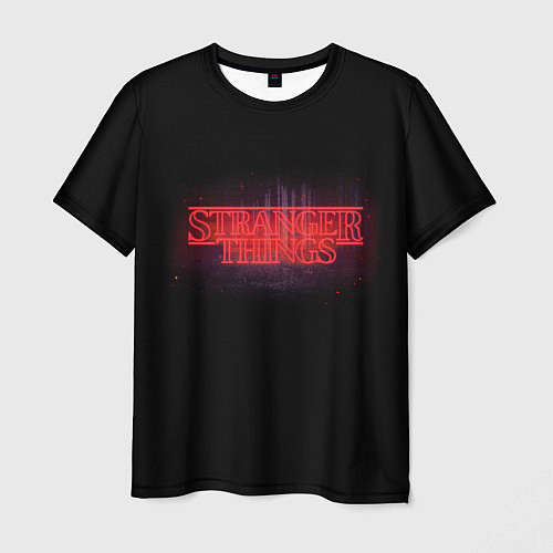 Мужская футболка С логотипом Stranger Things / 3D-принт – фото 1