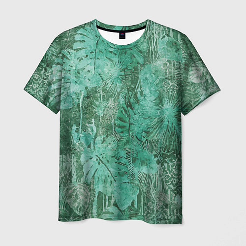 Мужская футболка Растительный камуфляж / 3D-принт – фото 1