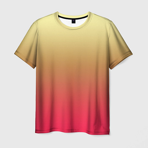 Мужская футболка Красно-желтый градиент / 3D-принт – фото 1