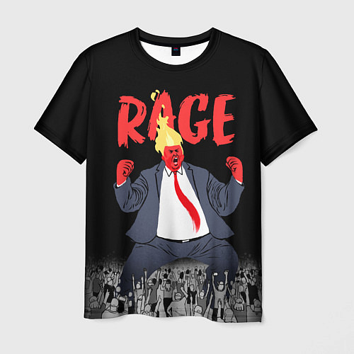 Мужская футболка Дональд Трамп - Ярость / 3D-принт – фото 1