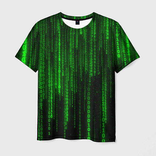 Мужская футболка Двоичный код Матрица / 3D-принт – фото 1