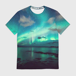 Мужская футболка Aurora borealis