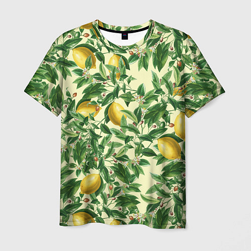 Мужская футболка Лимоны На Ветках / 3D-принт – фото 1