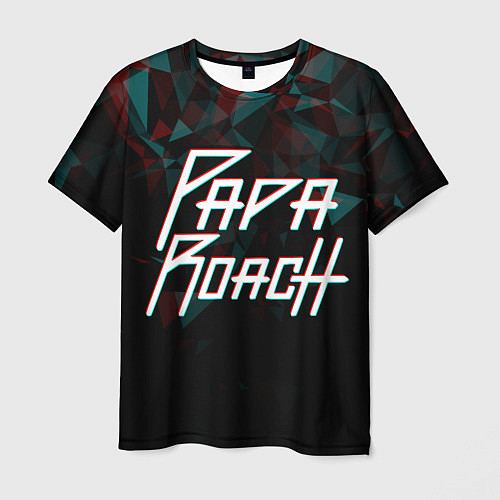 Мужская футболка Papa roach Glitch Big Logo / 3D-принт – фото 1