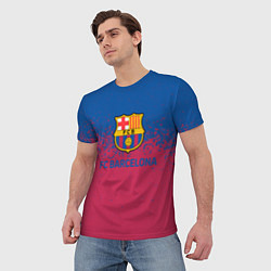 Футболка мужская Fc barcelona, цвет: 3D-принт — фото 2