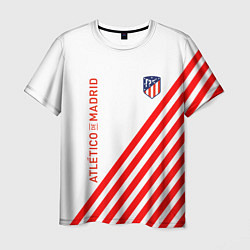 Футболка мужская Atletico madrid красные полосы, цвет: 3D-принт