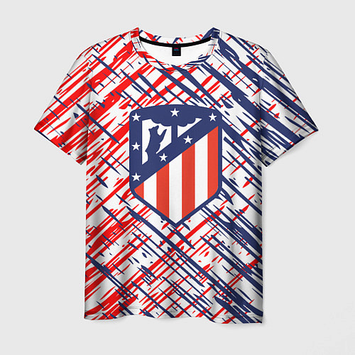 Мужская футболка Атлетико мадрид краска / 3D-принт – фото 1